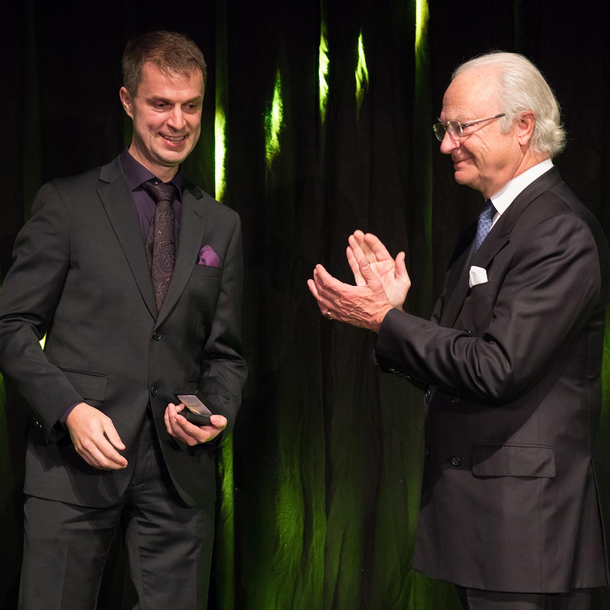 Polhemspriset Daniel Stenberg och HM Konung Carl XVI Gustaf