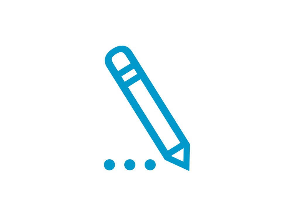 En penna som ritar en linje på en vit bakgrund.