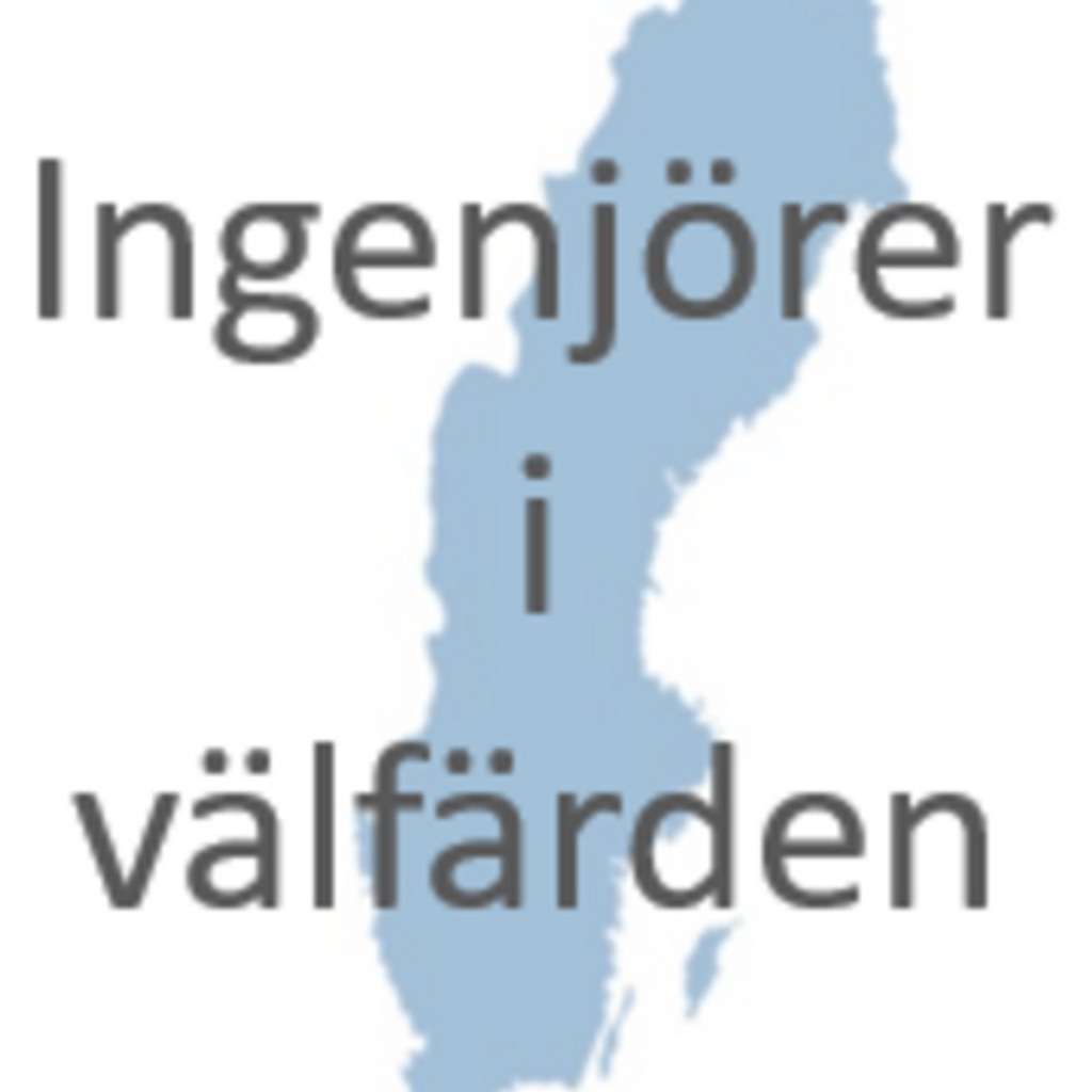 Sverigekarta med texten ingenjörer i välfärden.