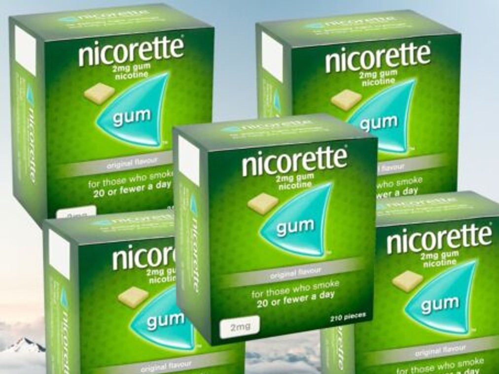 Fem askar nicorette.